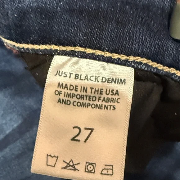Just Black Denim  Dark Blue Jeans sz 27 - Picture 3 of 5